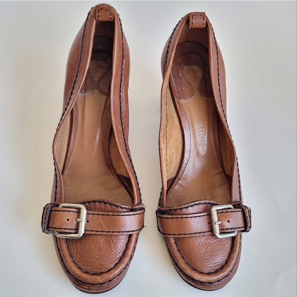 Chloe Brown Leather Y2K Heels